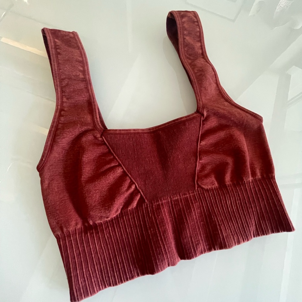 Good Karma Square-Neck Bra, seamless active bra